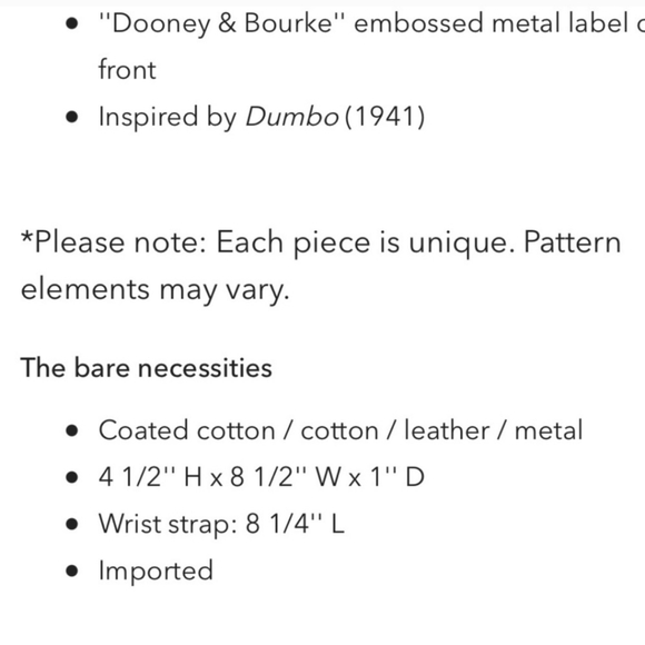 Limited Edition Dumbo Dooney & Bourke Wristlet NWT - Picture 13 of 13